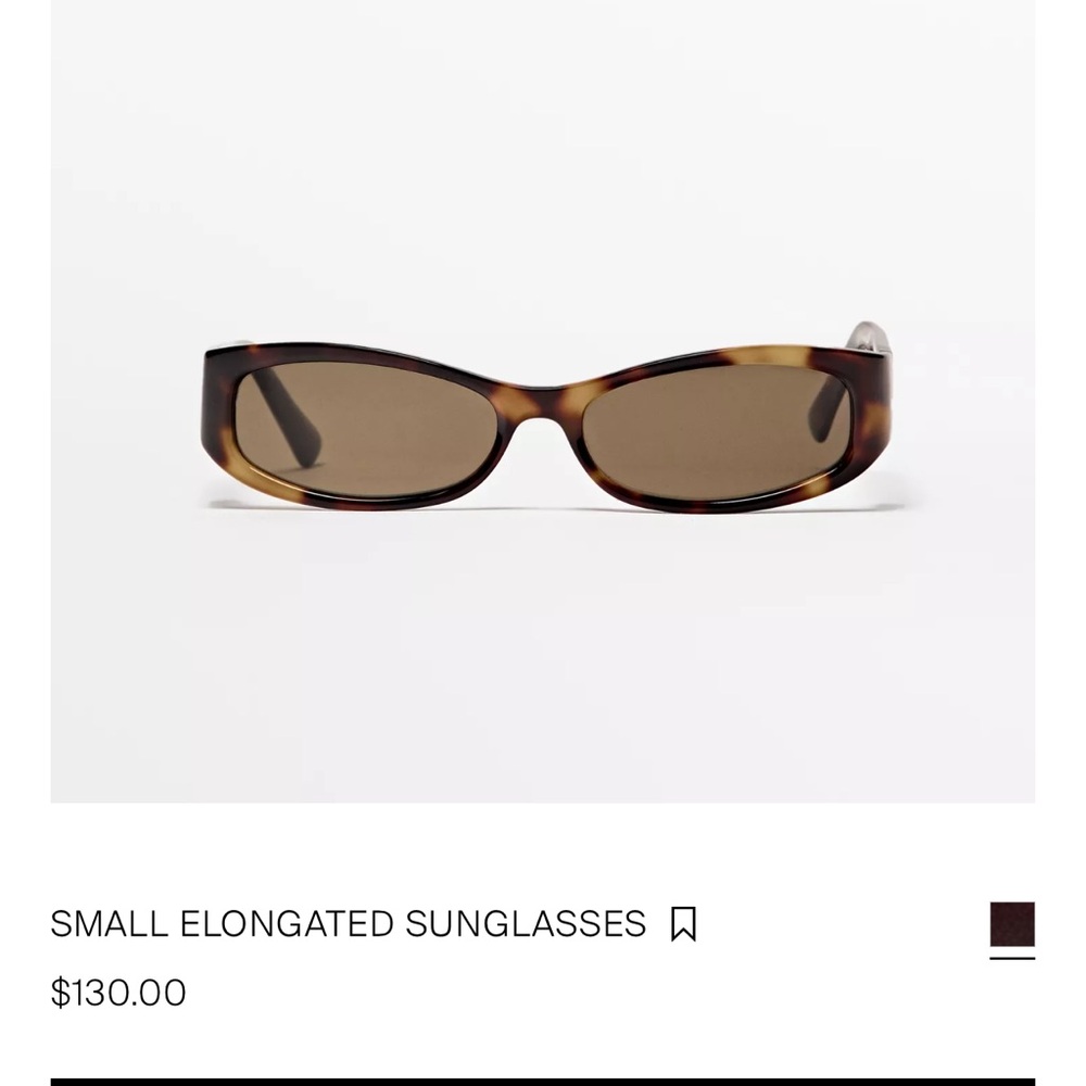 Massimo Dutti Brown Patterned Sunglasses